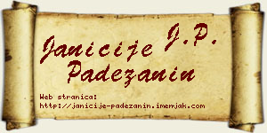 Janićije Padežanin vizit kartica